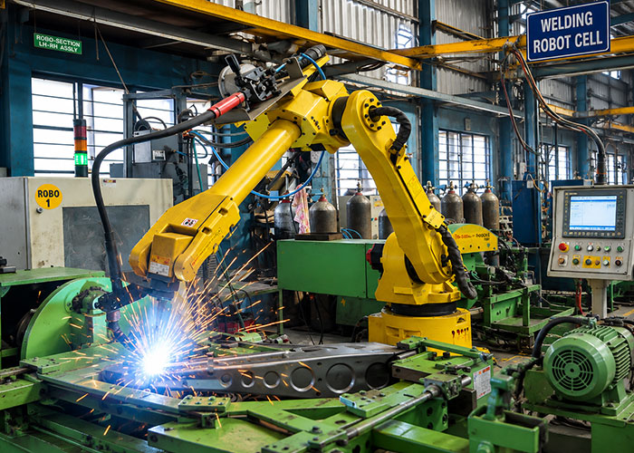 Fanuc Robot Arc Mate installed for suspension welding budhale Presstech  